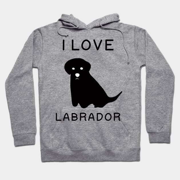 I love Black labrador Hoodie by beautifulhandmadeart